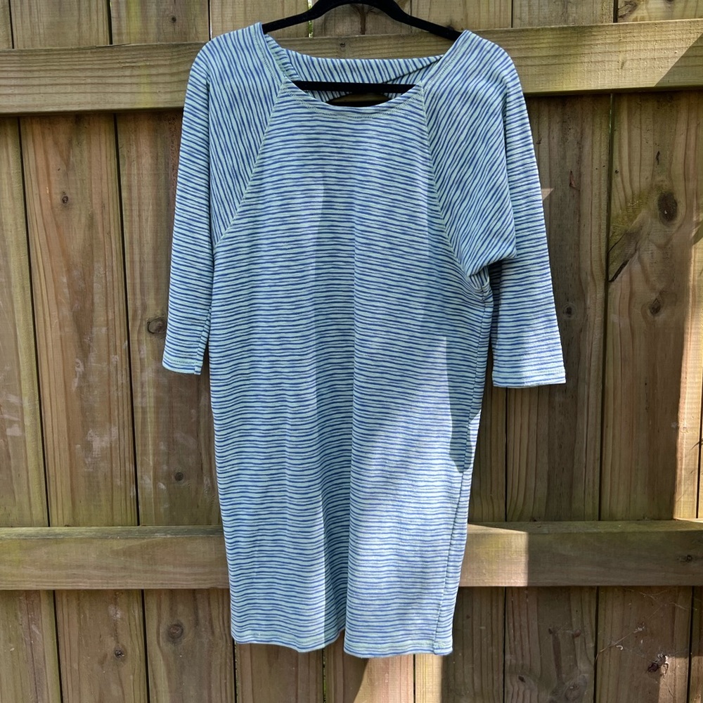 TALBOTS Stripe Coastal Dress size Med Petite